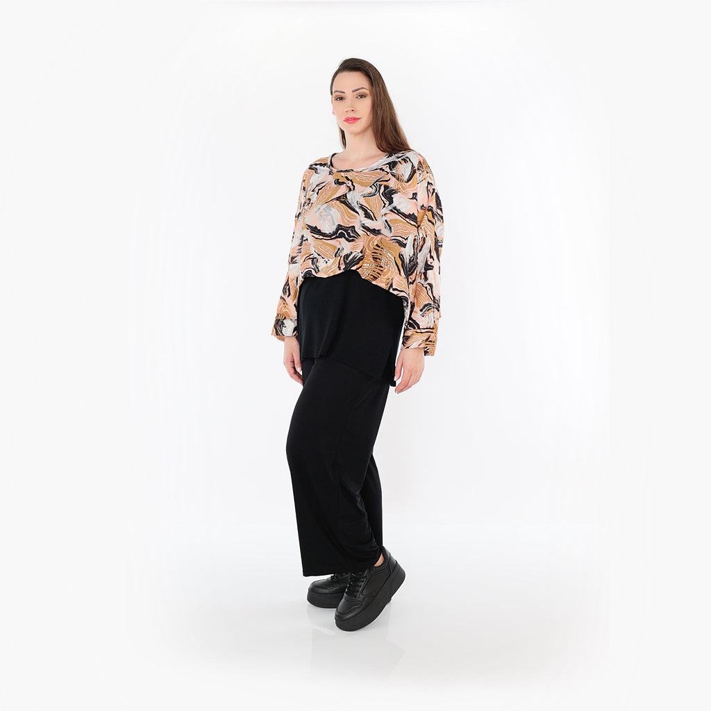 AKH Fashion 7011 Throw, Cognac-Pink-Black