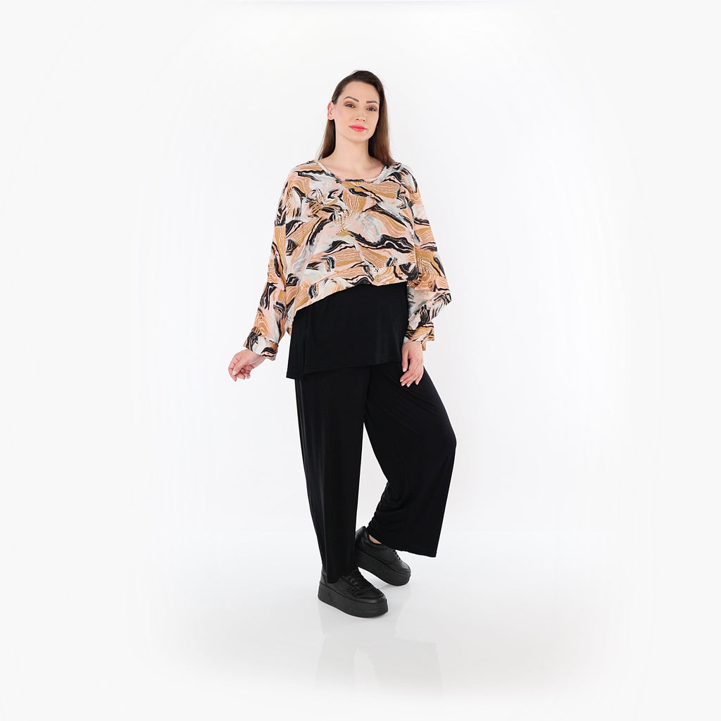 AKH Fashion 7011 Throw, Cognac-Pink-Black