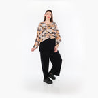 AKH Fashion 7011 Throw, Cognac-Pink-Black