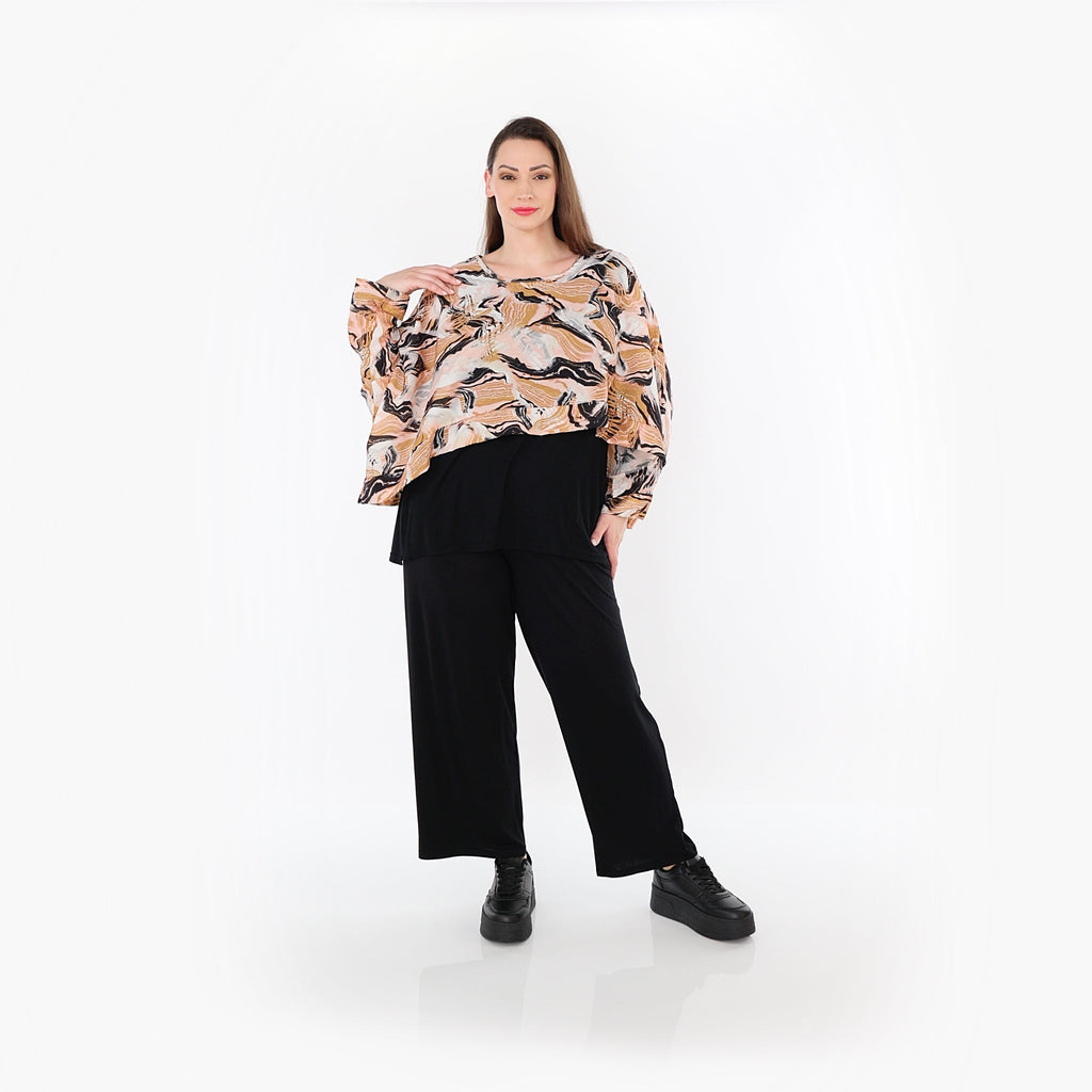 AKH Fashion 7011 Throw, Cognac-Pink-Black