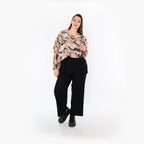 AKH Fashion 7011 Throw, Cognac-Pink-Black