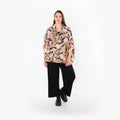 AKH Fashion · Bluse · Marry · 7092 · Cognac/Rosa/Schwarz