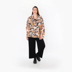 AKH Fashion · Bluse · Marry · 7092 · Cognac/Rosa/Schwarz