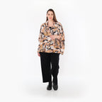 AKH Fashion · Bluse · Marry · 7092 · Cognac/Rosa/Schwarz