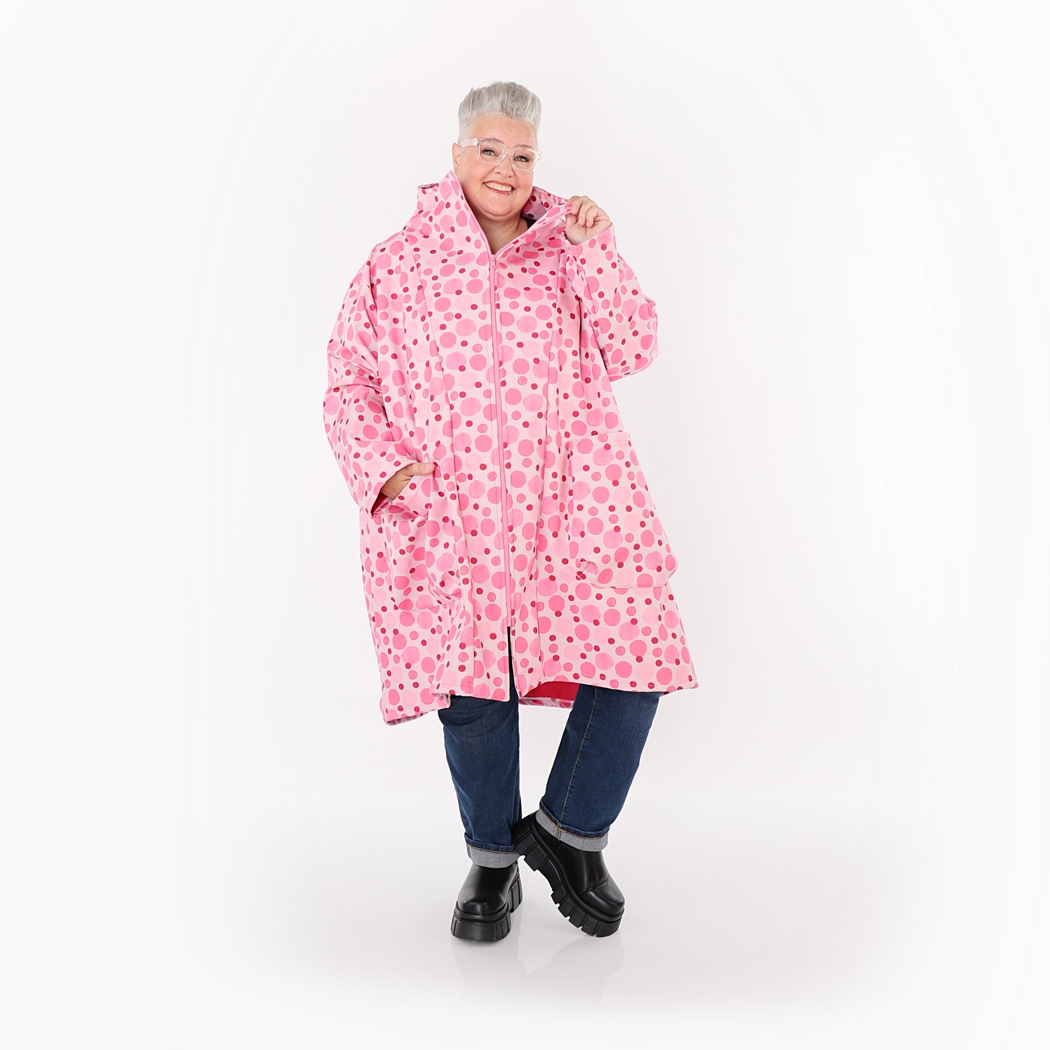 Manteau AKH Fashion 2276, rose-multicolore