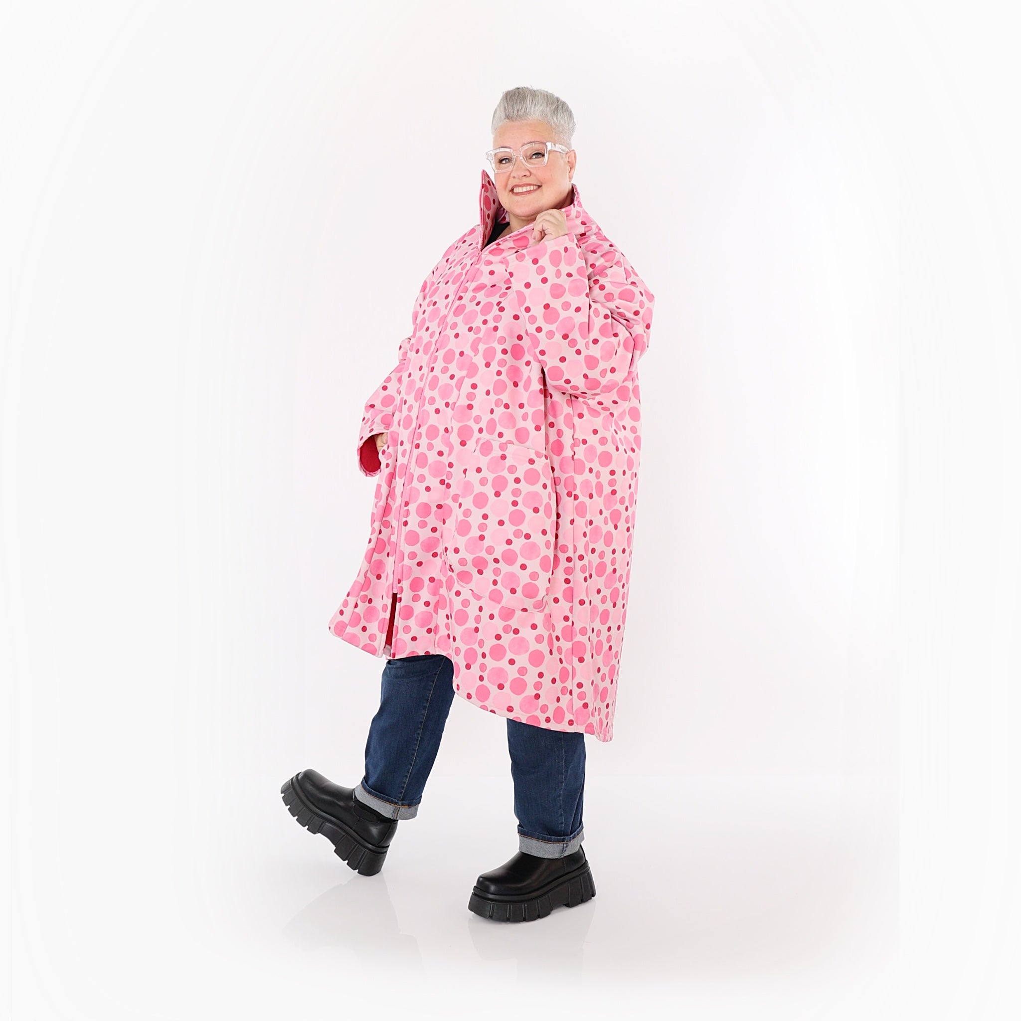 Manteau AKH Fashion 2276, rose-multicolore
