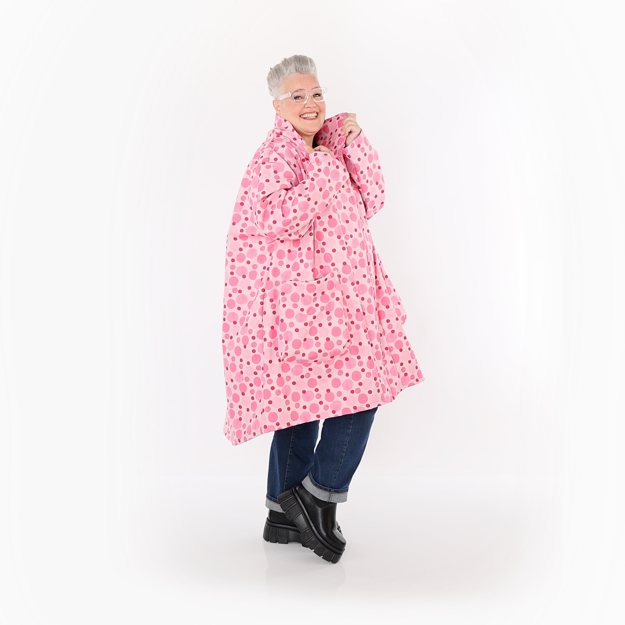 Manteau AKH Fashion 2276, rose-multicolore