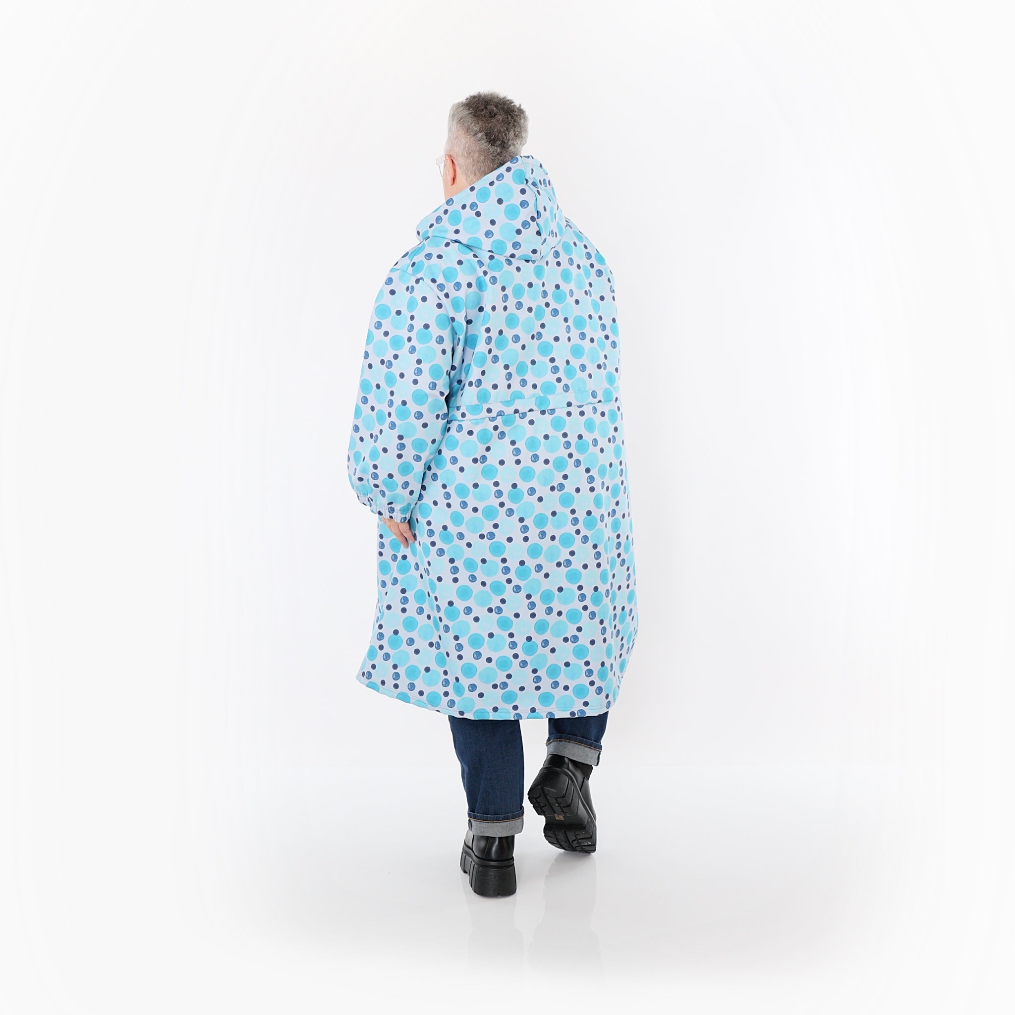 Manteau AKH Fashion 7102, bleu-multicolore