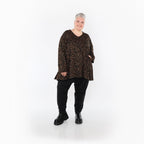AKH Fashion · Shirt · Terella · 593 · Schwarz/Cognac/Orange