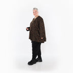 AKH Fashion · Shirt · Terella · 593 · Schwarz/Cognac/Orange