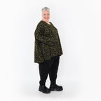AKH Fashion Shirt 593 Terella, Black/Neon Green/Cognac