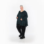AKH Fashion · Shirt · Terella · 593 · Schwarz/Petrol/Grün