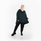 AKH Fashion · Shirt · Terella · 593 · Schwarz/Petrol/Grün