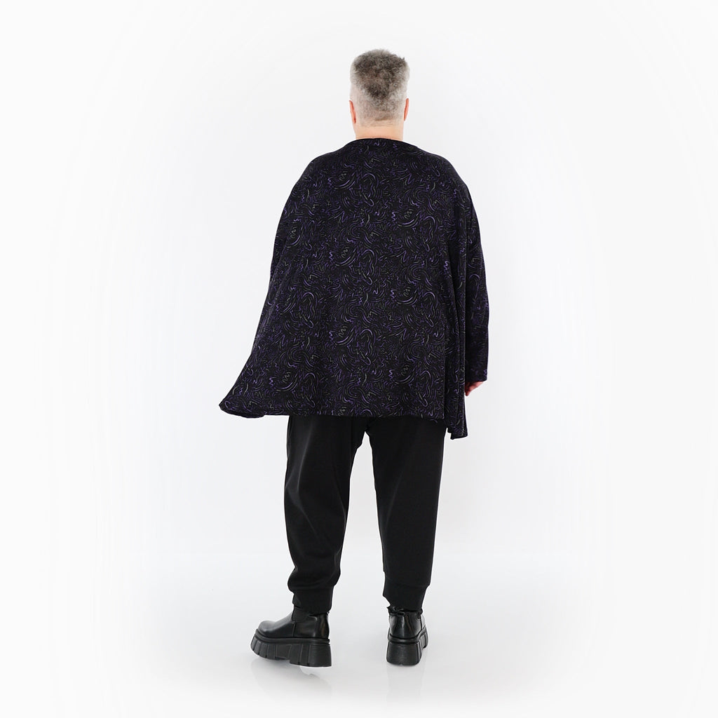 AKH Fashion · Shirt · Terella · 593 · Schwarz/Violett/Grau