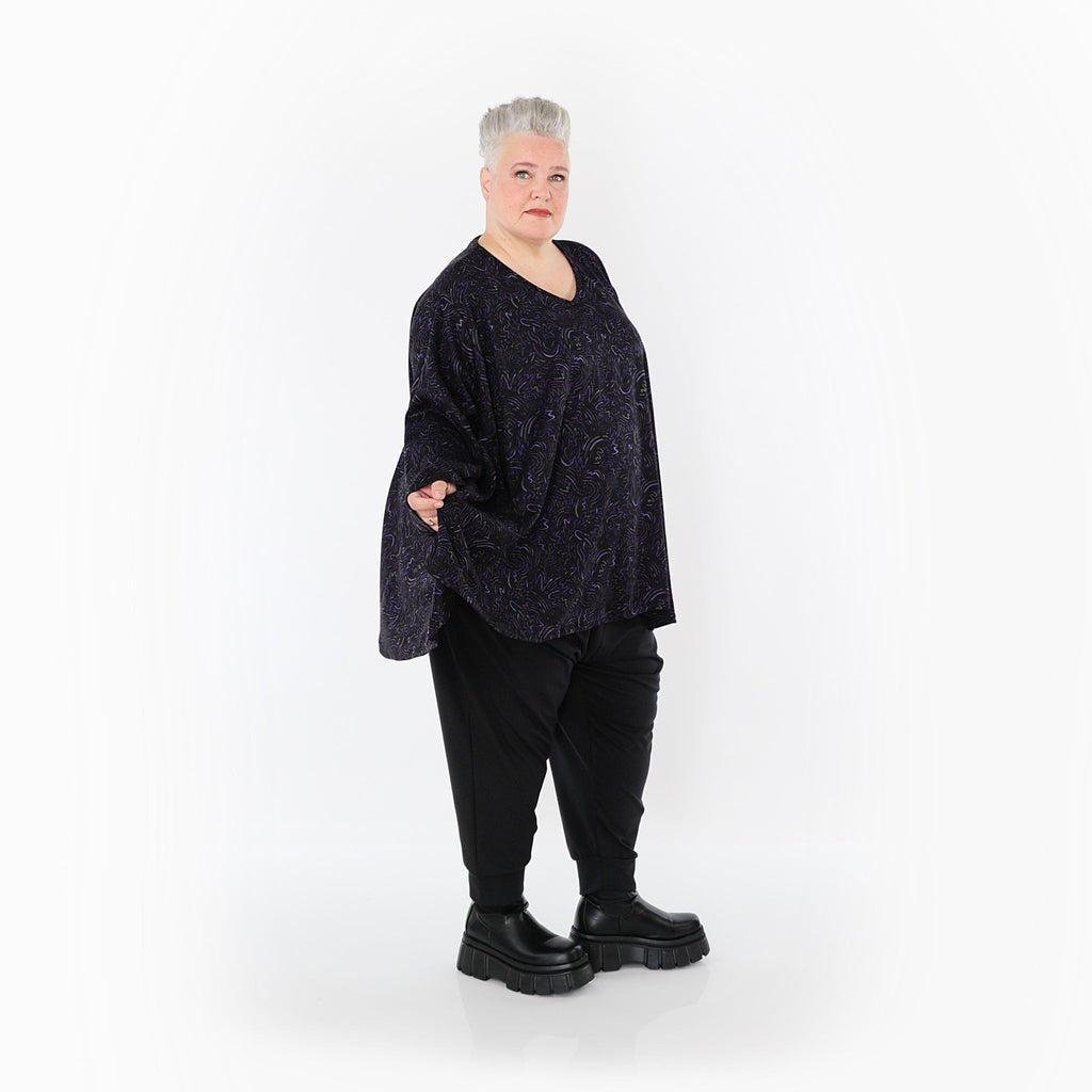 AKH Fashion · Shirt · Terella · 593 · Schwarz/Violett/Grau