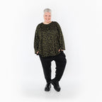 AKH Fashion · Shirt · Terella · 6815 · Schwarz/Neongrün/Cognac