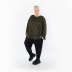AKH Fashion · Shirt · Terella · 6815 · Schwarz/Neongrün/Cognac