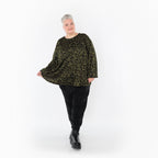 AKH Fashion · Shirt · Terella · 6815 · Schwarz/Neongrün/Cognac