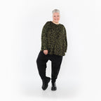 AKH Fashion · Shirt · Terella · 6815 · Schwarz/Neongrün/Cognac