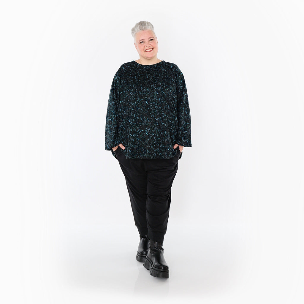 AKH Fashion · Shirt · Terella · 6815 · Schwarz/Petrol/Grün