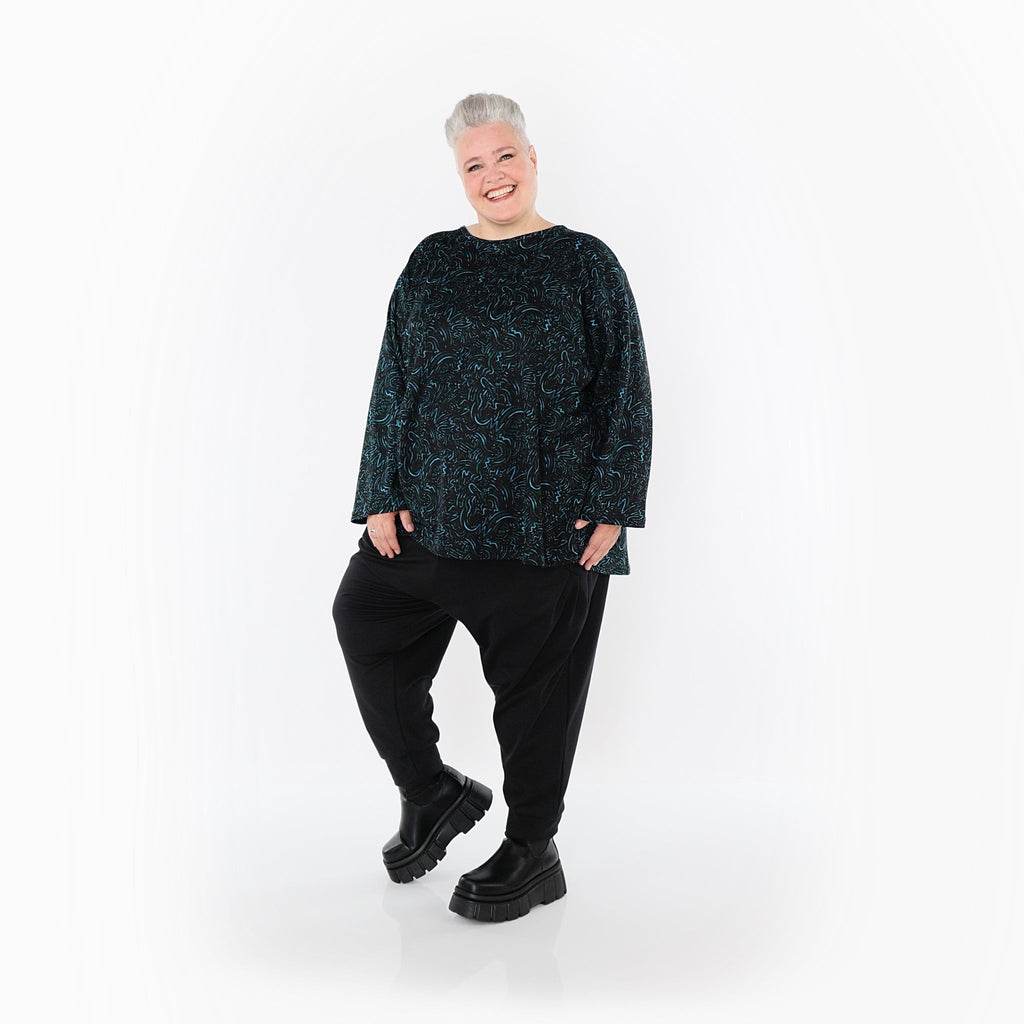 AKH Fashion · Shirt · Terella · 6815 · Schwarz/Petrol/Grün