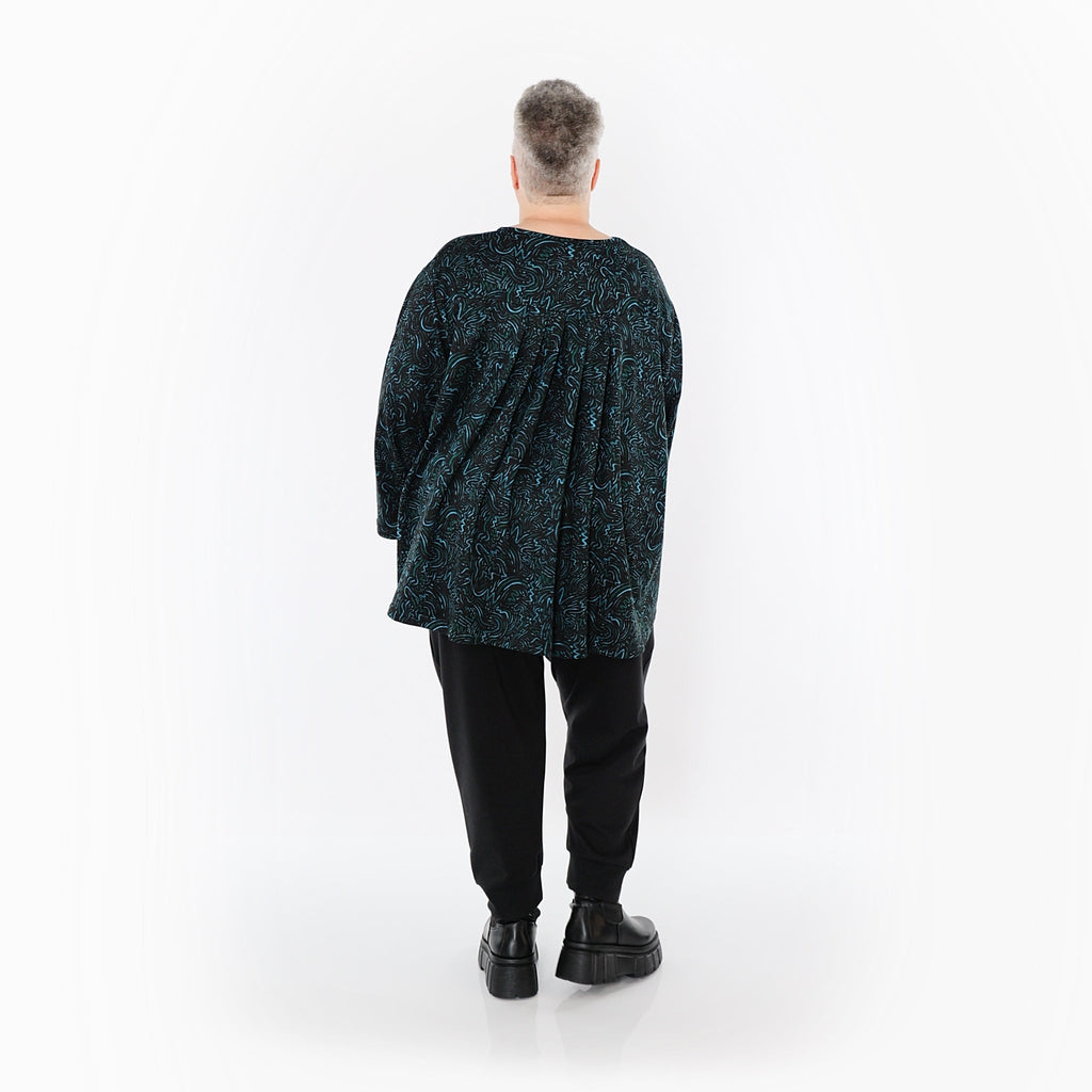 AKH Fashion · Shirt · Terella · 6815 · Schwarz/Petrol/Grün