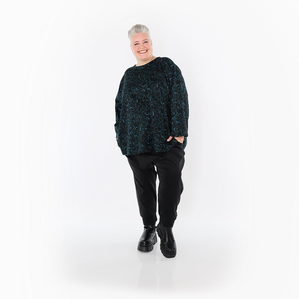 AKH Fashion · Shirt · Terella · 6815 · Schwarz/Petrol/Grün