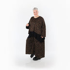 Jeté AKH Fashion 6048, noir-cognac-orange