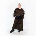 Jeté AKH Fashion 6048, noir-cognac-orange