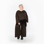 Jeté AKH Fashion 6048, noir-cognac-orange