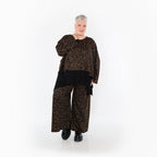 Jeté AKH Fashion 6048, noir-cognac-orange