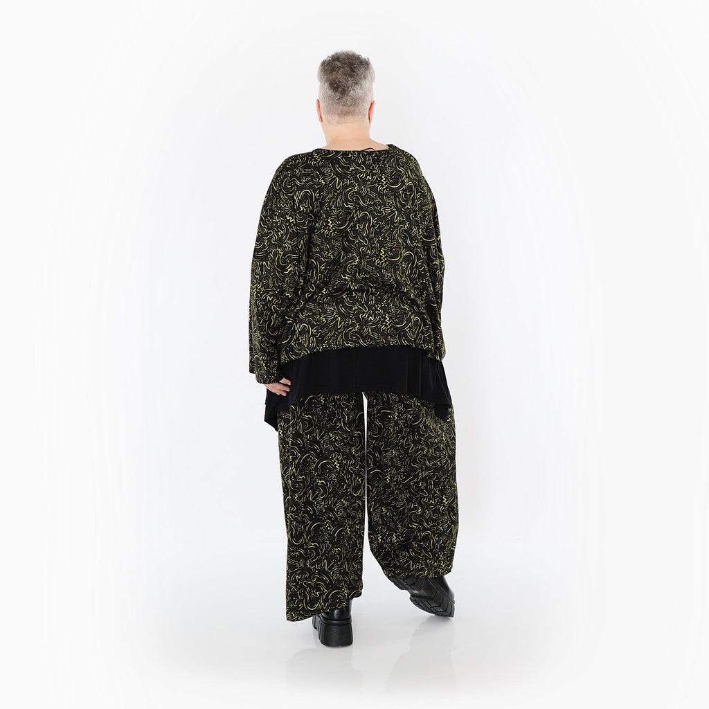 AKH Fashion · Überwurf · Terella · 6048 · Schwarz/Neongrün/Cognac