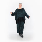 AKH Fashion Trousers 2063 Terella, Black/Petrol/Green