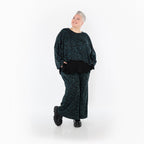 AKH Fashion · Überwurf · Terella · 6048 · Schwarz/Petrol/Grün