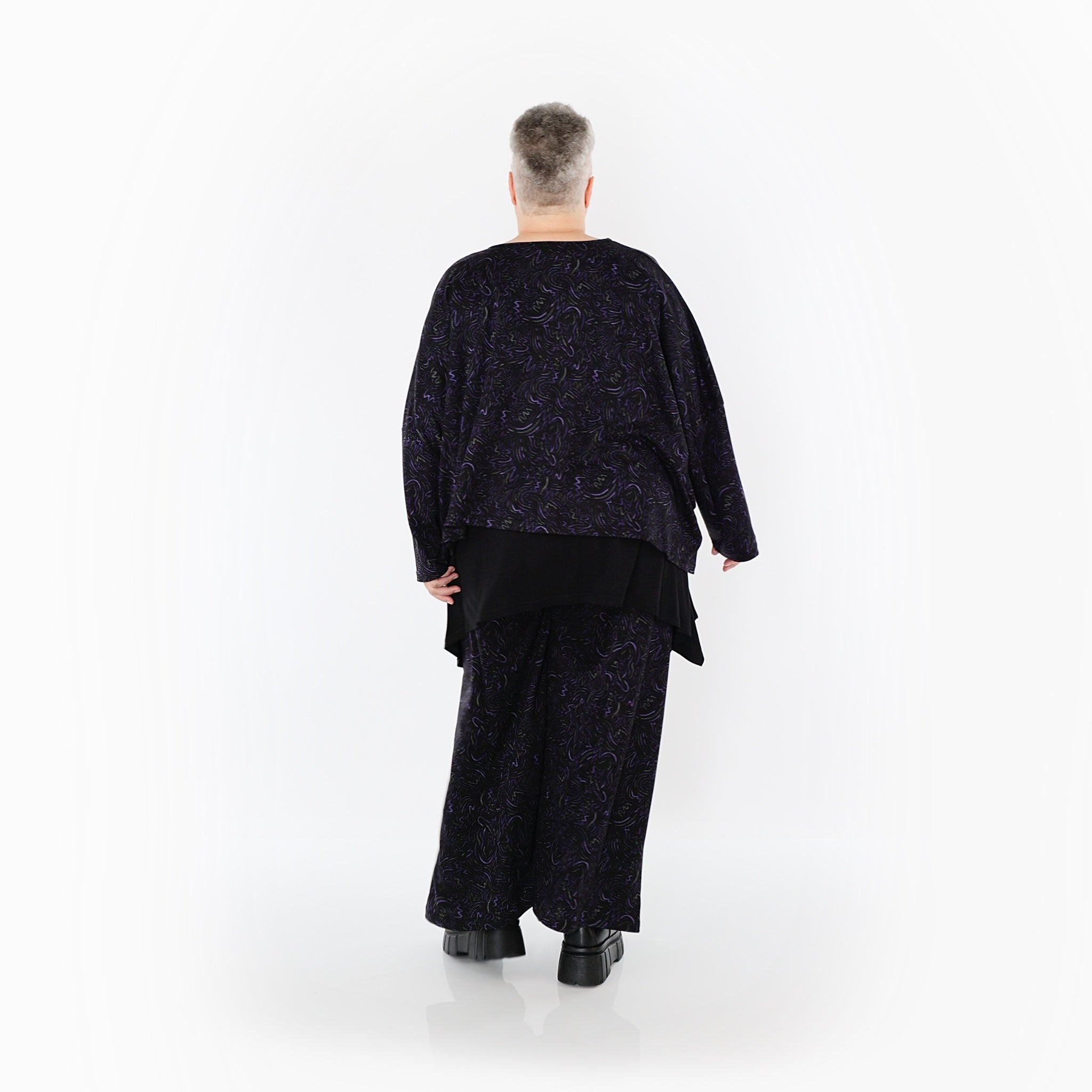 Jeté AKH Fashion 6048, noir-violet-gris