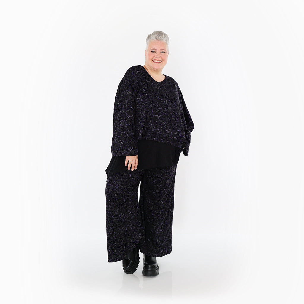 Jeté AKH Fashion 6048, noir-violet-gris