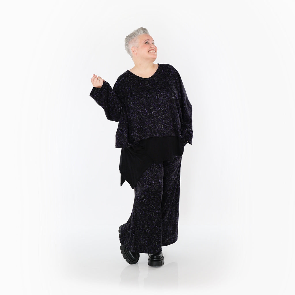 Jeté AKH Fashion 6048, noir-violet-gris