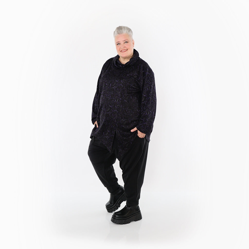 AKH Fashion · Shirt · Terella · 6061 · Schwarz/Violett/Grau
