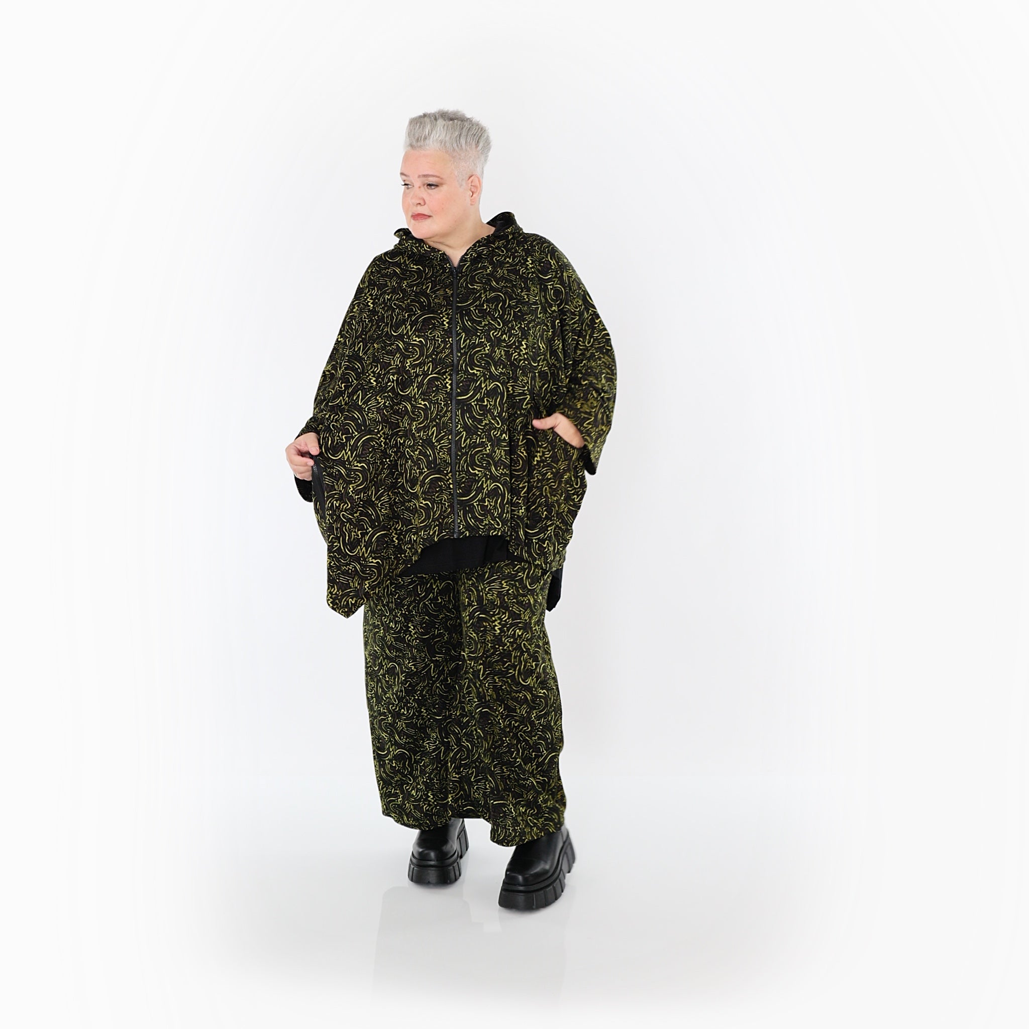 AKH Fashion · Jacke · Terella · 7076 · Schwarz/Neongrün/Cognac