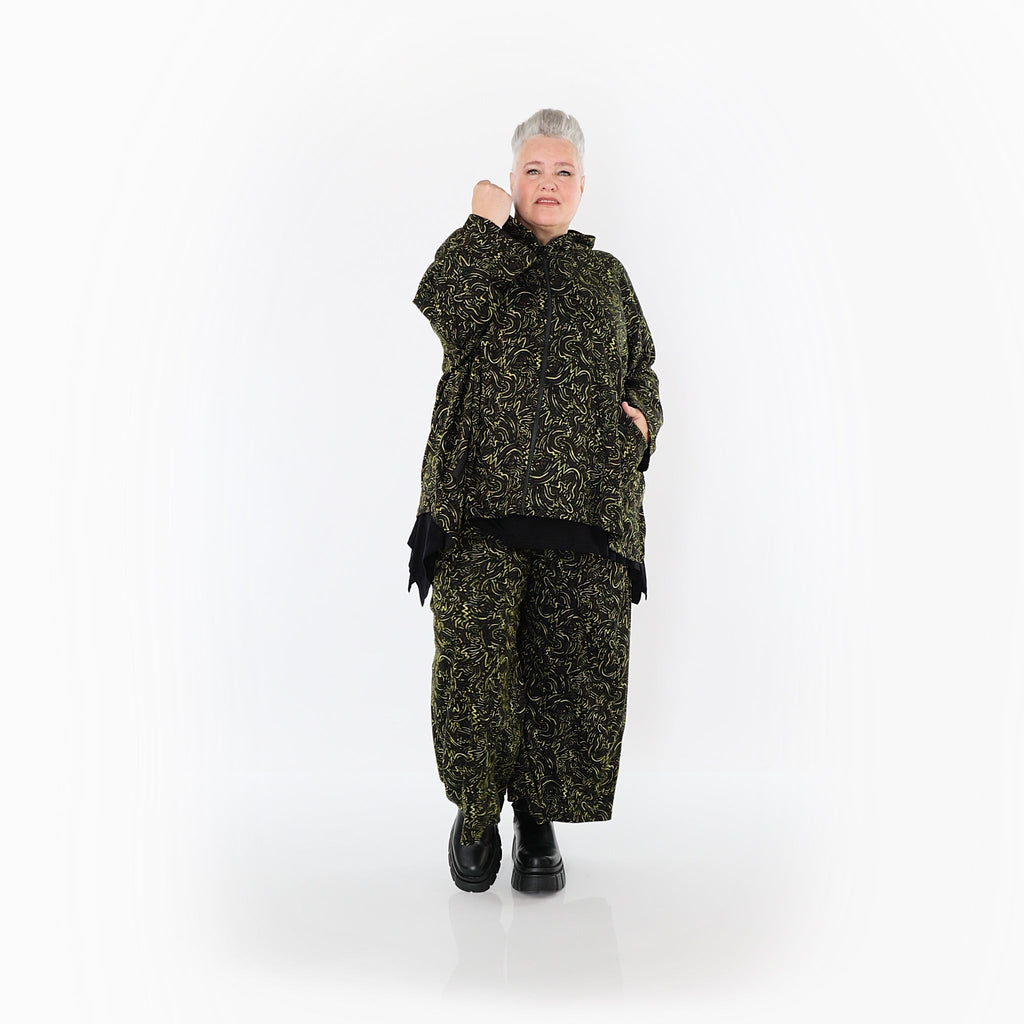 AKH Fashion · Jacke · Terella · 7076 · Schwarz/Neongrün/Cognac