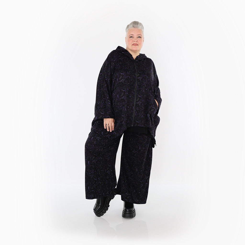 Veste AKH Fashion 7076, noir-violet-gris