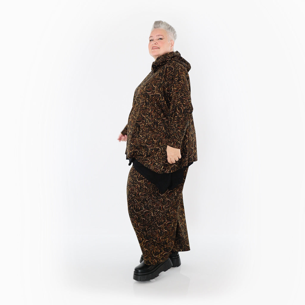 AKH Fashion · Hose · Terella · 7083 · Schwarz/Cognac/Orange