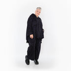Pantalon AKH Fashion 7083, noir-violet-gris