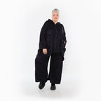 Pantalon AKH Fashion 7083, noir-violet-gris