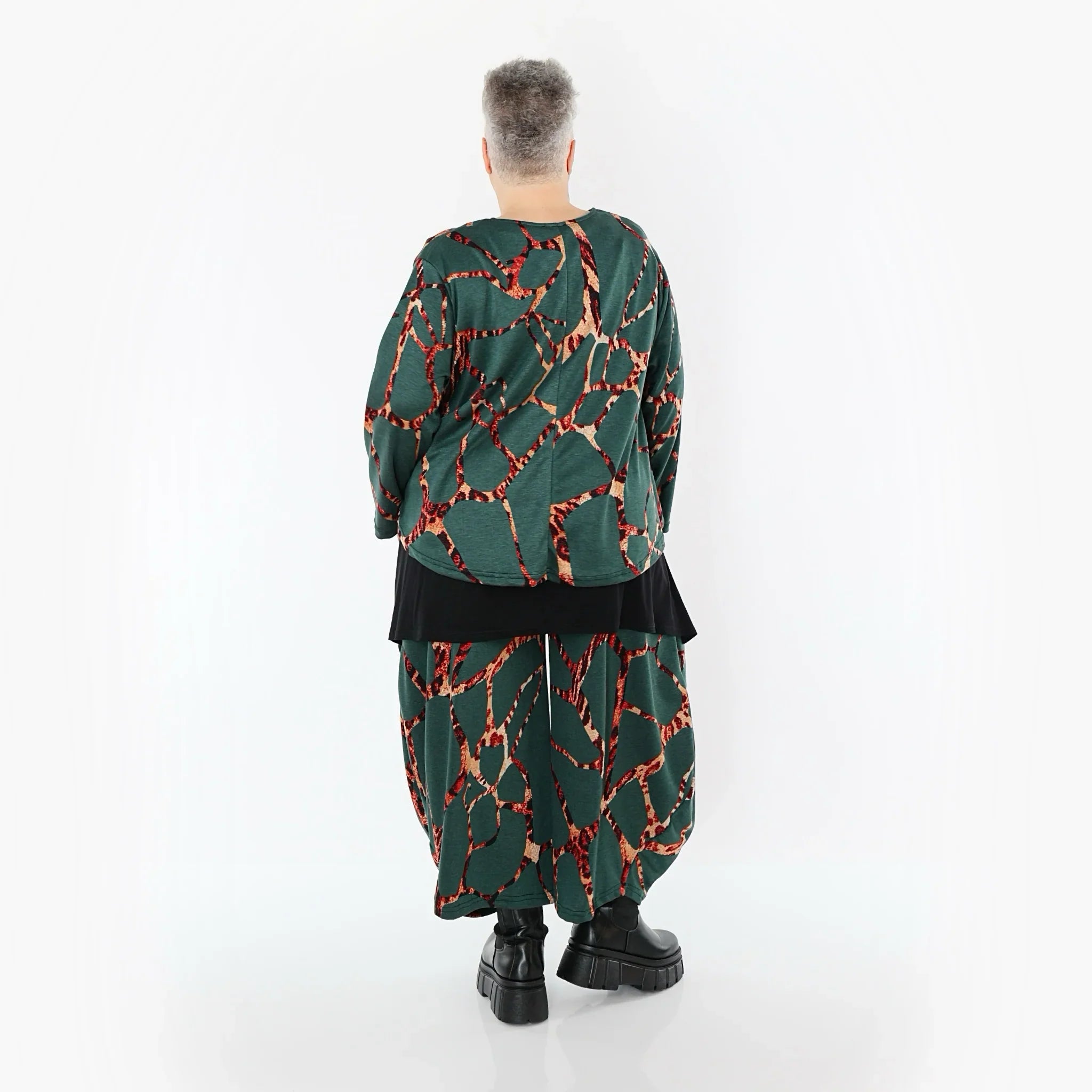 AKH Fashion 8069 Pantalon, Vert-Multi