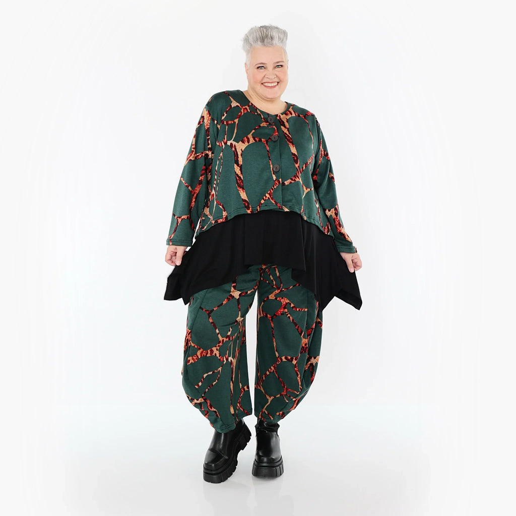 AKH Fashion 8069 Pantalon, Vert-Multi