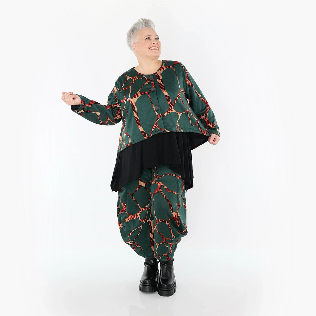 AKH Fashion 8069 Pantalon, Vert-Multi