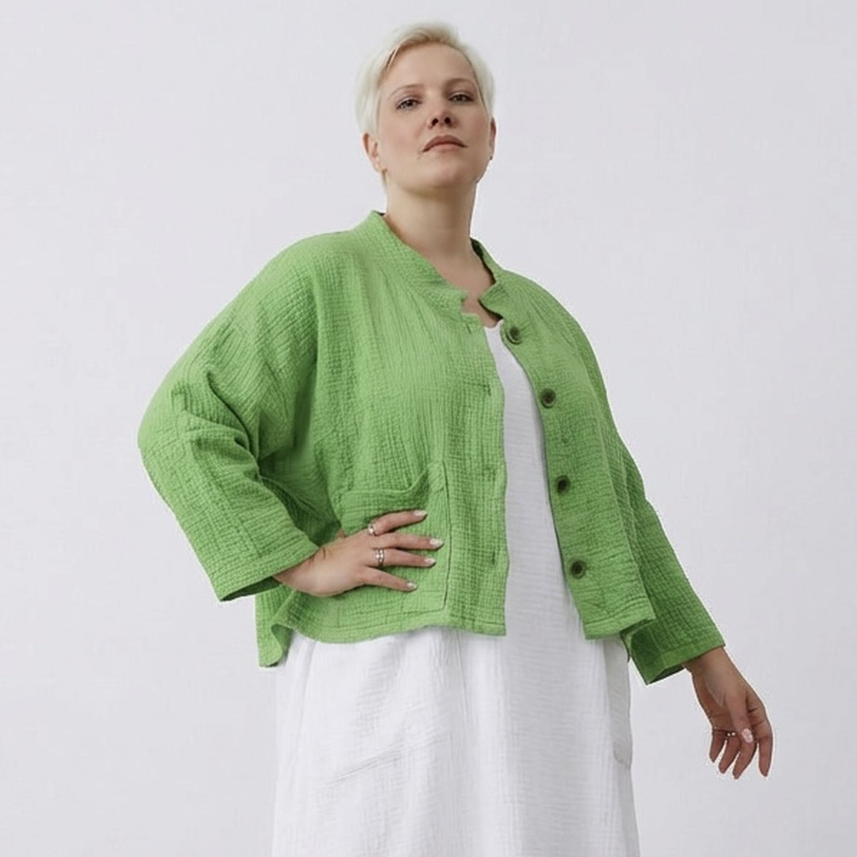 AKH Fashion 6929 Jacket, Green