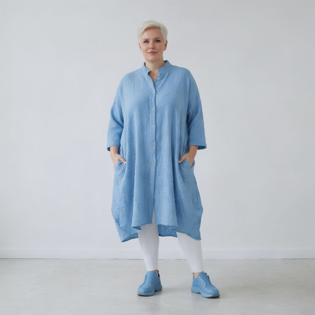 AKH Fashion 7117 Blouse, Turquoise