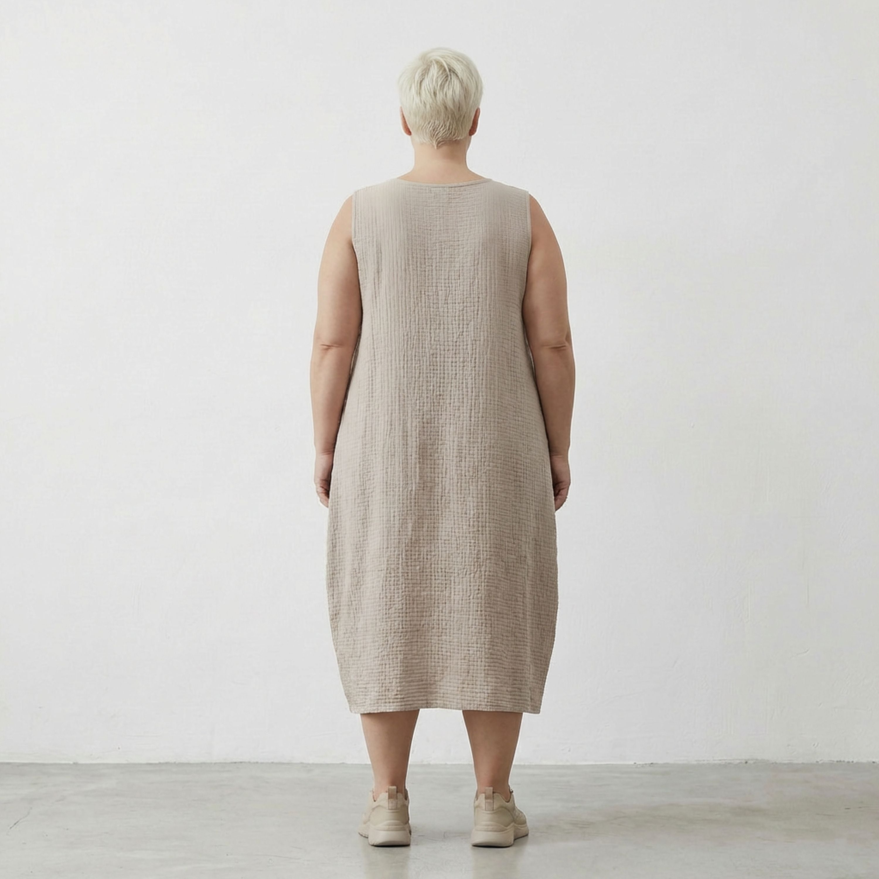 AKH Fashion 7118 Dress, Beige